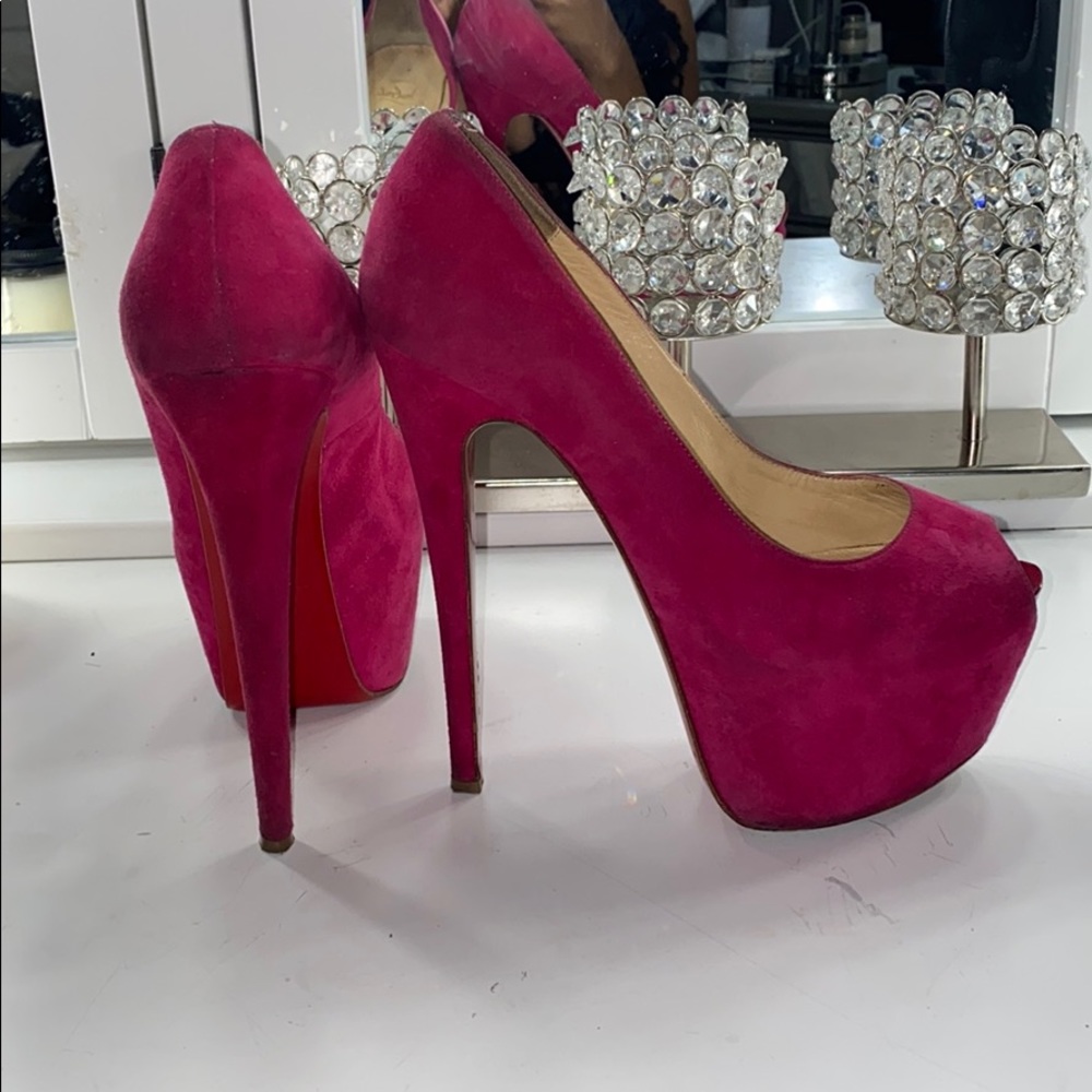 Christian Louboutin Pink Highness Suede Platform